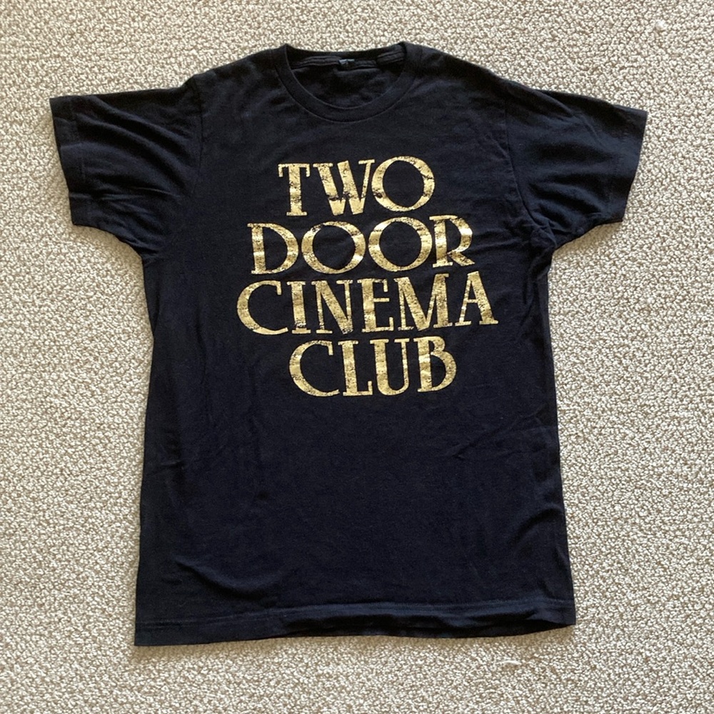 Two Door Cinema Club Black Gold Band T-Shirt Fall 2012 Tour Men’s Unisex Small
